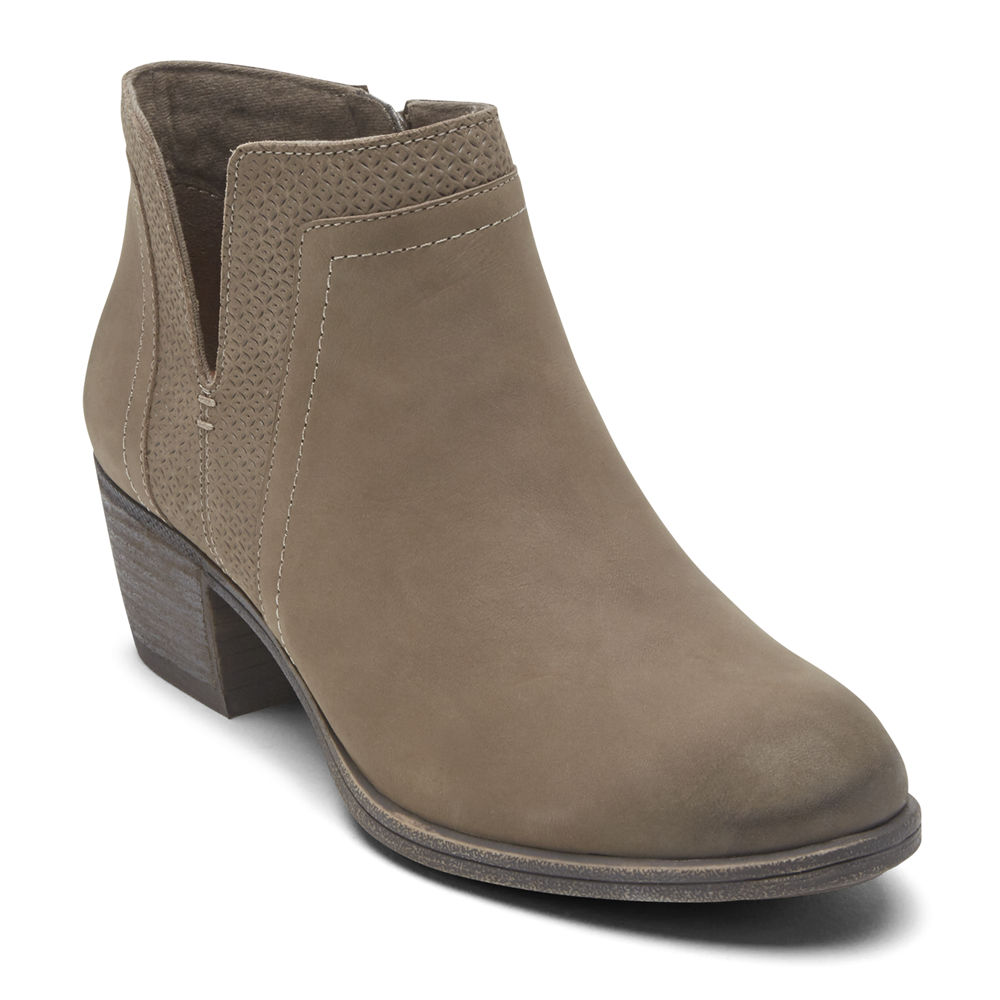 Booties Rockport Mulher Cinzentas - Cobb Hill Anika V-Cut - 17538UAEK